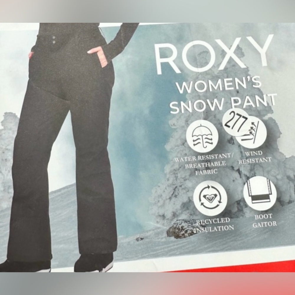 Roxy Women's Black Snow pants NWOT‎ size XS